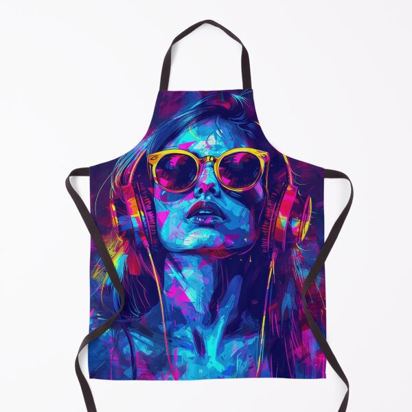 Item preview, Neon Girl with Headphones and Attitude designed and sold by AITuneSphere.
