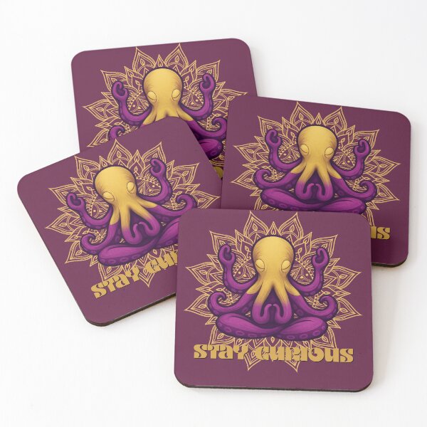 Item preview, Stay Curious, Zen Octopus: Mandala Meditation Vibes designed and sold by PinkOctopusArt.