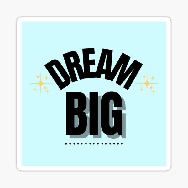 Item preview, Dream Big – Motivational Black Quote Typography on Mint-Blue Background designed and sold by thoratsdesign.