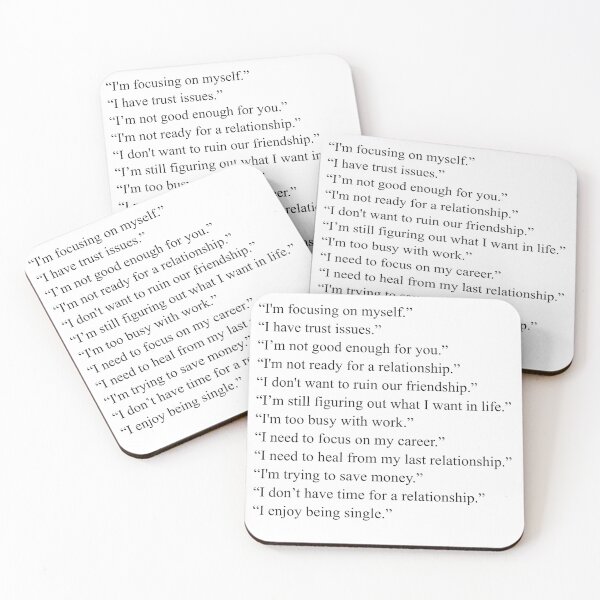 Item preview, “I’m not ready for a relationship” designed and sold by angelisy.