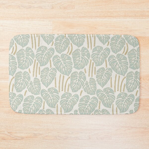 Item preview, Monstera Leaf Botanical with Dotted Accents in Pale Green and Beige Neutral designed and sold by EliveraDesigns.