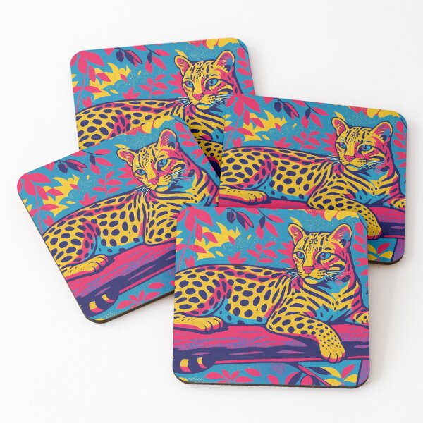 Item preview, Colorful ocelot on tree designed and sold by Sigtrix.