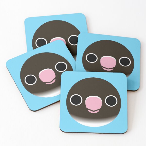 Item preview, The face of a blue masked lovebird designed and sold by INKOYADO.