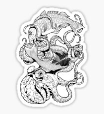Pisces (black) Sticker