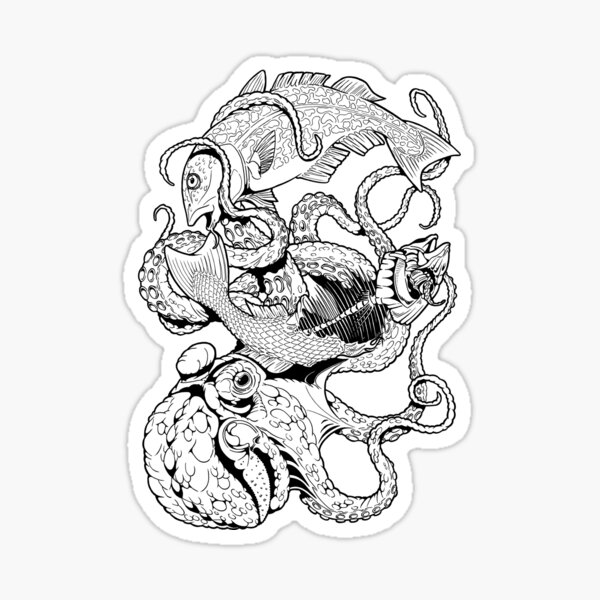 Pisces (black) Sticker