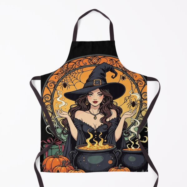 Item preview, Whimsically Enchanting Witch With Spiders and Cooking Pot designed and sold by taiche.
