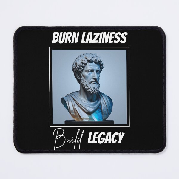 Item preview, Burn Laziness, Build Legacy - Marcus Aurelius Blue Labradorite Crystal Stoic Statue designed and sold by LexaArtworks.
