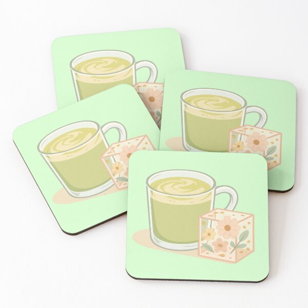 Item preview, Resin Art Matcha Aesthetic – Pastel Green & Epoxy Flat Lay Design designed and sold by Timeless Design.