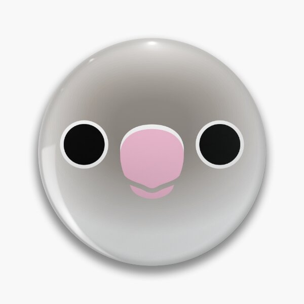 Item preview, The face of a Pastel blue masked lovebird designed and sold by INKOYADO.