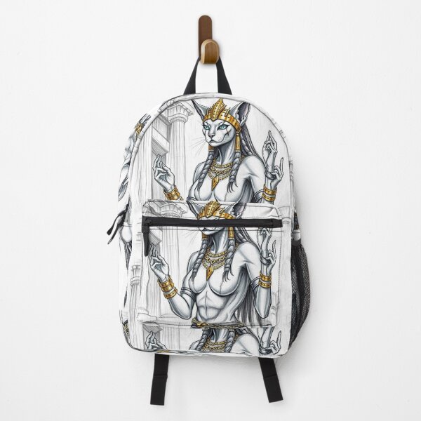 Item preview, Illustration of an Anthropomorphic Egyptian Cat Goddess designed and sold by Vintage Designs +.