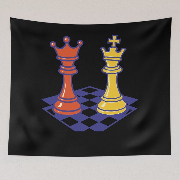 Item preview, Funny Chess Players Board Game King Queen designed and sold by LuminOrb.