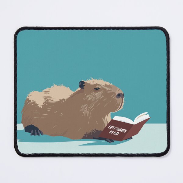 Item preview, Fifty Shades of Hay – Reading Capybara Design designed and sold by idgafstudio.ch.