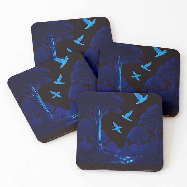 Item preview, Neon Forest – Futuristic Nature & Holographic Birds designed and sold by FrameFlow.