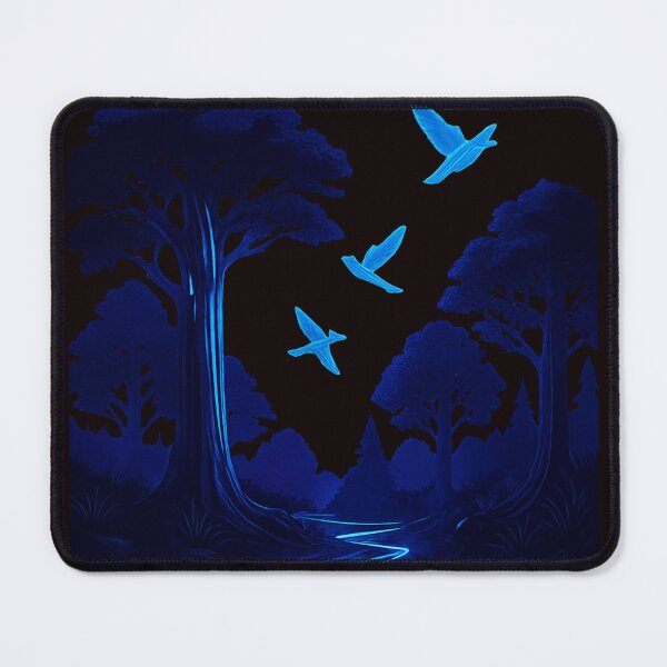 Item preview, Neon Forest – Futuristic Nature & Holographic Birds designed and sold by FrameFlow.