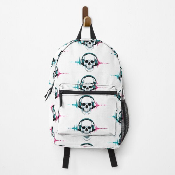 Item preview, Silent Rebels – Skull Headphones Glitchwave Tee designed and sold by ArtiLand.