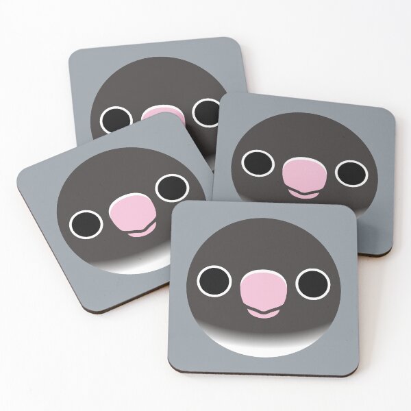 Item preview, The face of a Mauve masked lovebird designed and sold by INKOYADO.