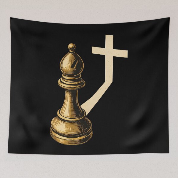 Item preview, Chess Player Chess Pieces Bishop Shadow designed and sold by LuminOrb.