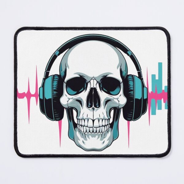 Item preview, Silent Rebels – Skull Headphones Glitchwave Tee designed and sold by ArtiLand.