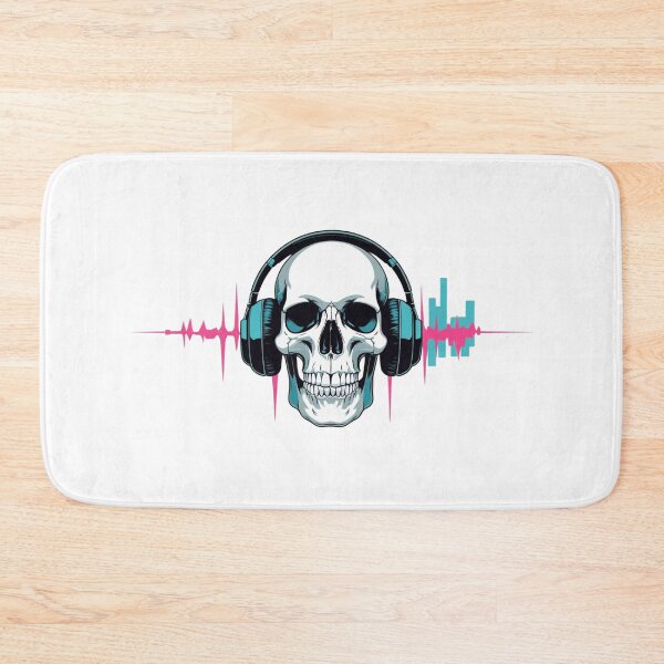 Item preview, Silent Rebels – Skull Headphones Glitchwave Tee designed and sold by ArtiLand.