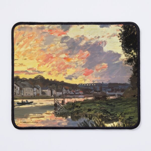 Item preview, The Seine at Bougival in the Evening   1869 by Claude Monet designed and sold by GabyddAlessandr.