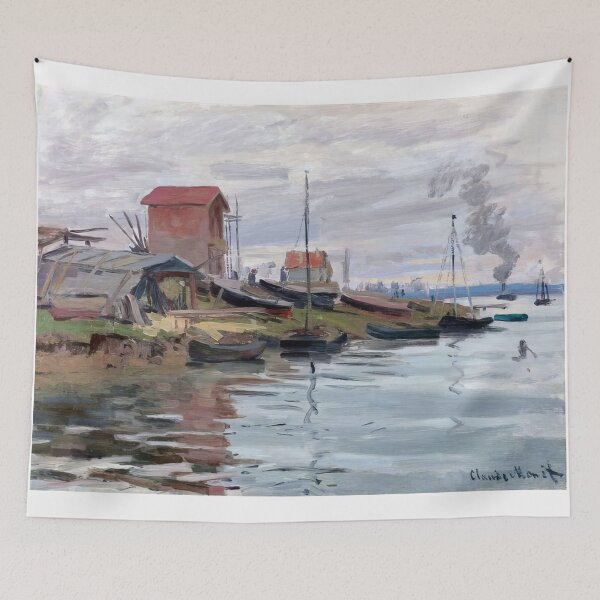 Item preview, The Seine at Petit Gennevilliers   1872 by Claude Monet designed and sold by GabyddAlessandr.
