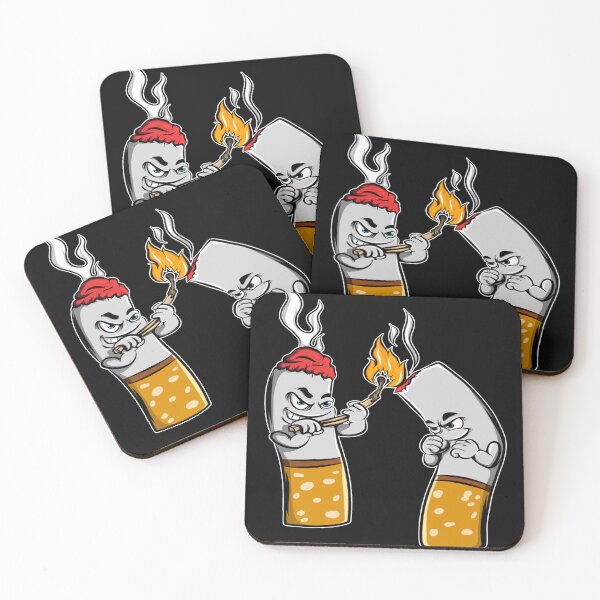 Item preview, Rebellious Cigarette Buddies – Cartoon Smoking Duo with Attitude designed and sold by ConfuseLab Alt.