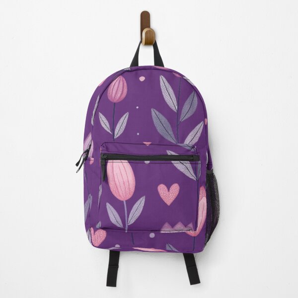 Item preview, "Purple and Pink Tulip Hearts Pattern" designed and sold by joycrysstudio.
