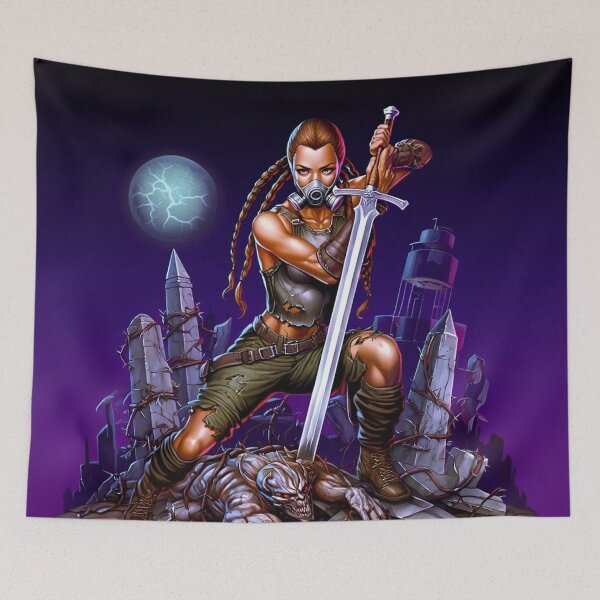 Item preview,  The robot slayer The Wasteland Wanderer post apocalyptic fallout apocalypse woman  designed and sold by Vintage Designs +.