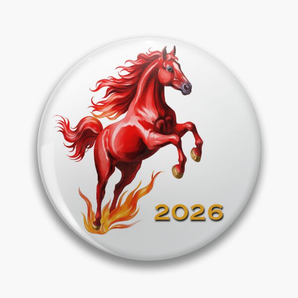 Item preview, 2026 year of the red horse celebrations with symbolic artwork designed and sold by Ms. Iryna.