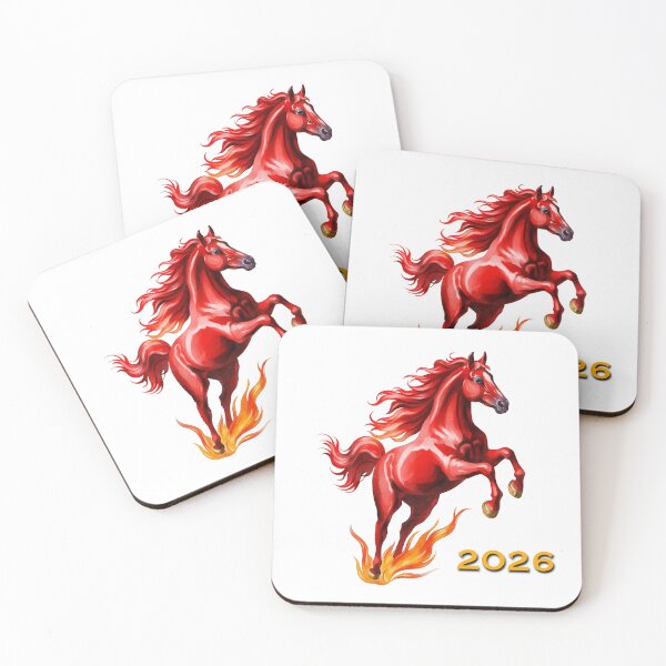 Item preview, 2026 year of the red horse celebrations with symbolic artwork designed and sold by Ms. Iryna.