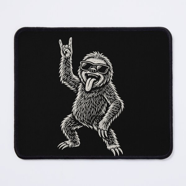 Item preview, Funny Rock Music Sloth Heavy Metal Vibes designed and sold by LuminOrb.