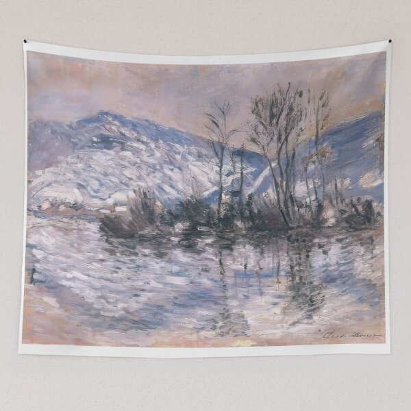 Item preview, The Seine at Port Villez Snow Effect 02   1885 by Claude Monet designed and sold by GabyddAlessandr.