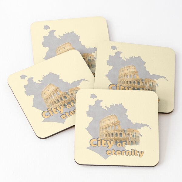 Item preview, Rome City Map with Colosseum designed and sold by MoxisWatercolor.