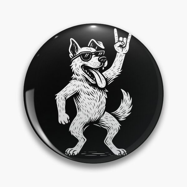 Item preview, Rock Music Dog Funny Heavy Metal Retro Man Woman designed and sold by LuminOrb.