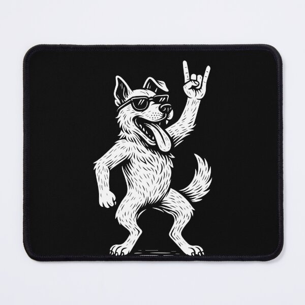 Item preview, Rock Music Dog Funny Heavy Metal Retro Man Woman designed and sold by LuminOrb.