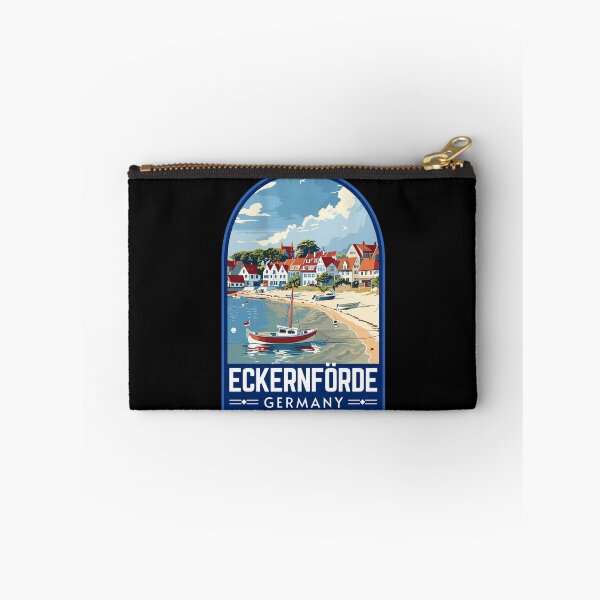 Item preview, Eckernförde in Schleswig-Holstein Germany Retro Travel Art Landscape designed and sold by MaateoDesign.