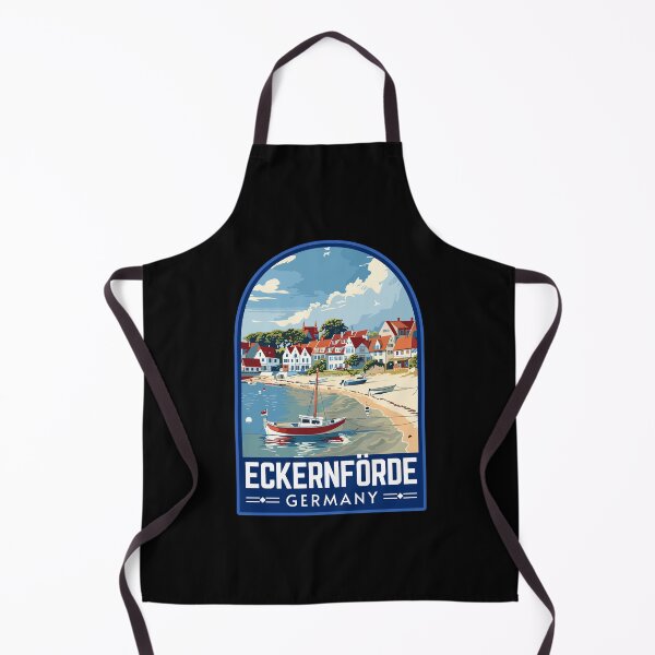 Artikelvorschau, Eckernförde in Schleswig-Holstein, Deutschland, Retro-Reisekunstlandschaft entworfen und verkauft von MaateoDesign.