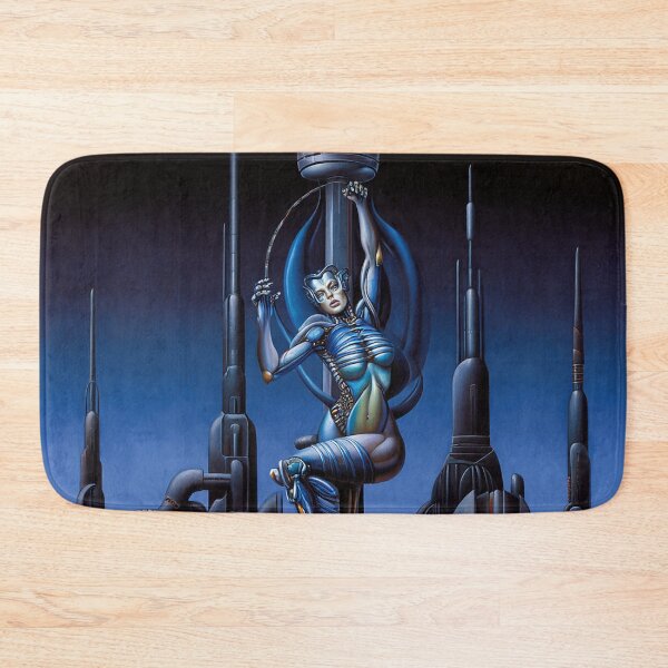 Item preview, Biomechanical Alien woman Gothic heavy metal landscape art designed and sold by Vintage Designs +.