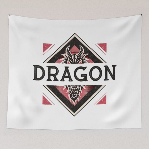 Item preview, Infernal Crest Dragon Typography designed and sold by Alahchin Art.