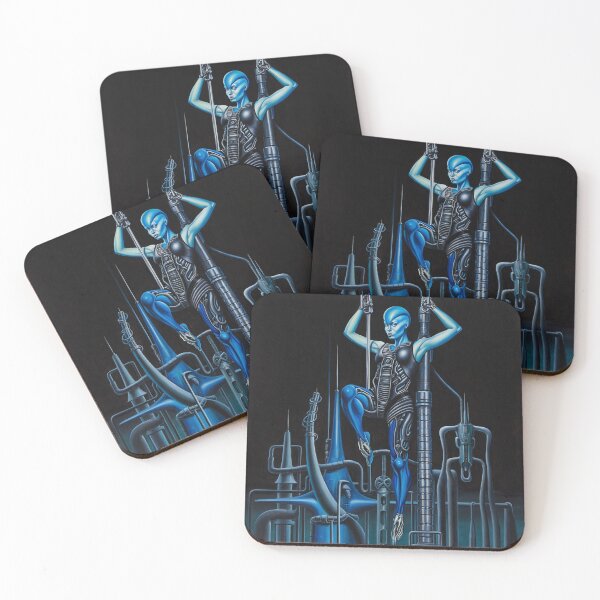 Item preview,  Biomechanical  Alien woman Gothic heavy metal landscape art designed and sold by Vintage Designs +.