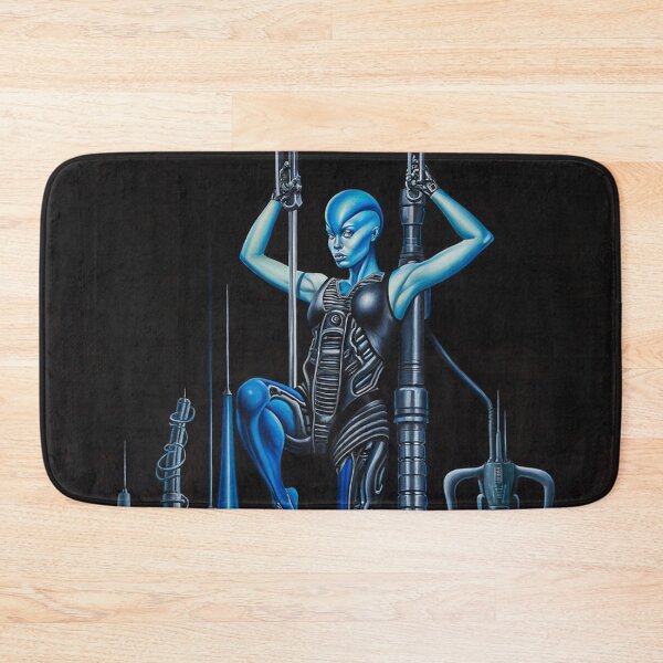 Item preview, Biomechanical Alien woman Gothic heavy metal landscape art designed and sold by Vintage Designs +.