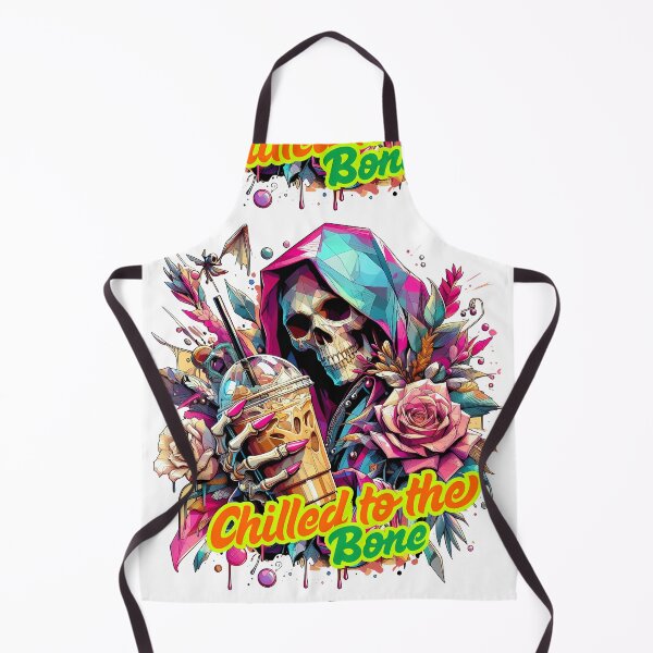 Item preview, Skull Chill Vibes with Iced Coffee & Flowers designed and sold by KMHArts.