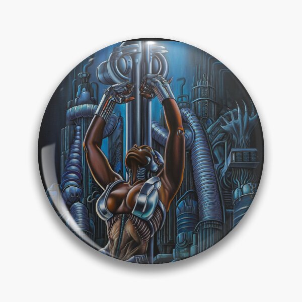 Item preview,  Biomechanical  Alien woman Gothic heavy metal landscape art designed and sold by Vintage Designs +.