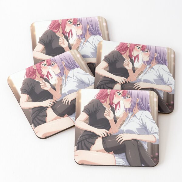 Item preview, Yuri embarrassed couple before their first kiss designed and sold by GerwantSHOP.