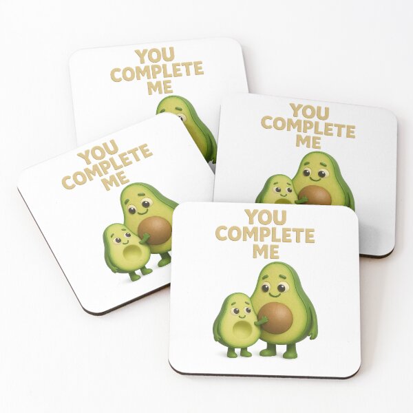 Item preview, Father's Day "You Complete Me" - Cute Avocado Dad and Baby Halves designed and sold by Moons Studio.