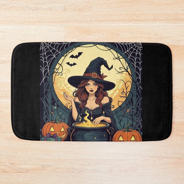 Item preview, Whimsically Enchanting Witch With Spiders and Jack O Lanterns designed and sold by taiche.
