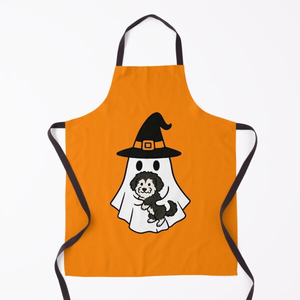 Item preview, Aussiedoodle Dog Halloween Ghost Witch Hat Mom Dad Kids designed and sold by FurryHavenPH.