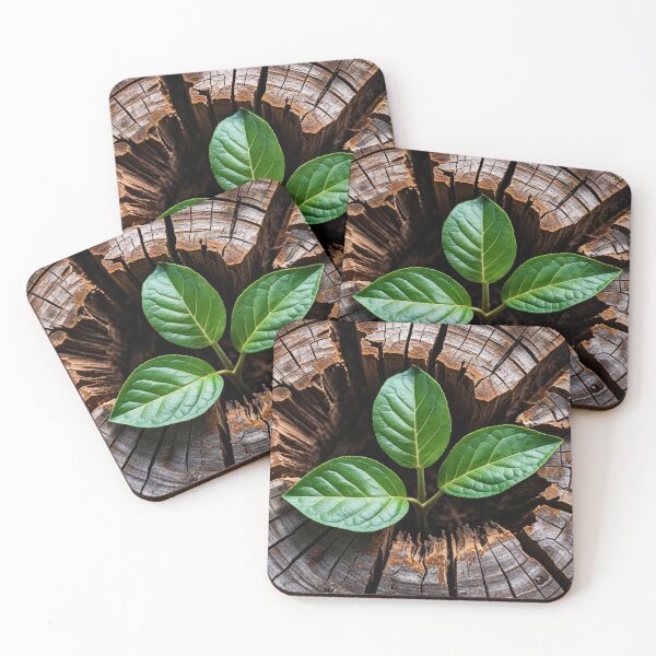 Item preview, Green Plant Growing in Cracked Tree Trunk designed and sold by sneidere9dace.