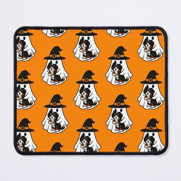 Item preview, Bernedoodle Dog Halloween Ghost Witch Hat Mom Dad Kids designed and sold by FurryHavenPH.