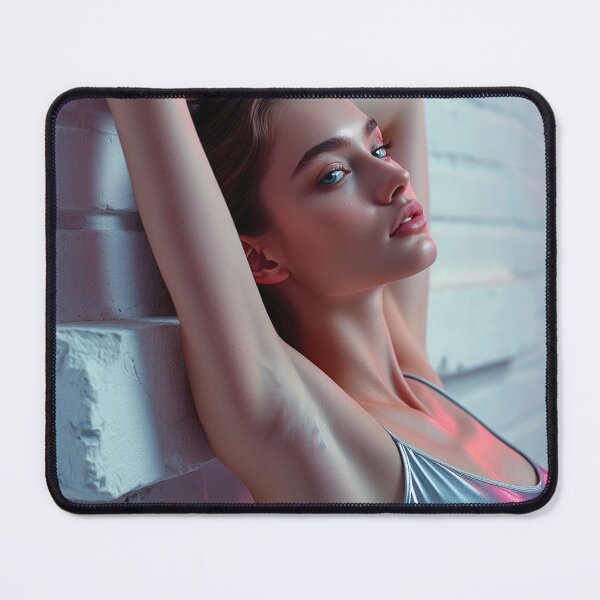 Item preview, Beautiful Woman lying with neon light with her arms behind her head designed and sold by Vintage Designs +.